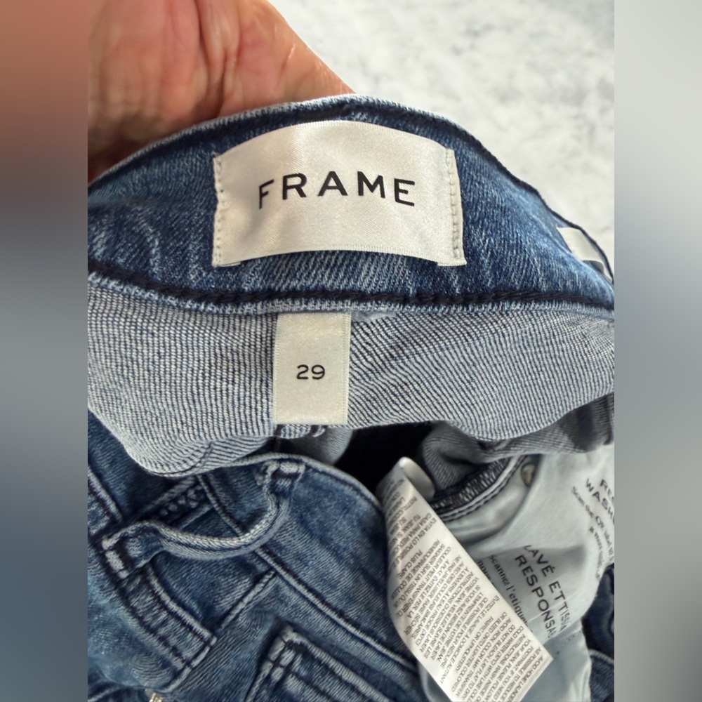 FRAME High Rise Flare Jeans Size 29 Excellent Condition - Picture 6 of 9